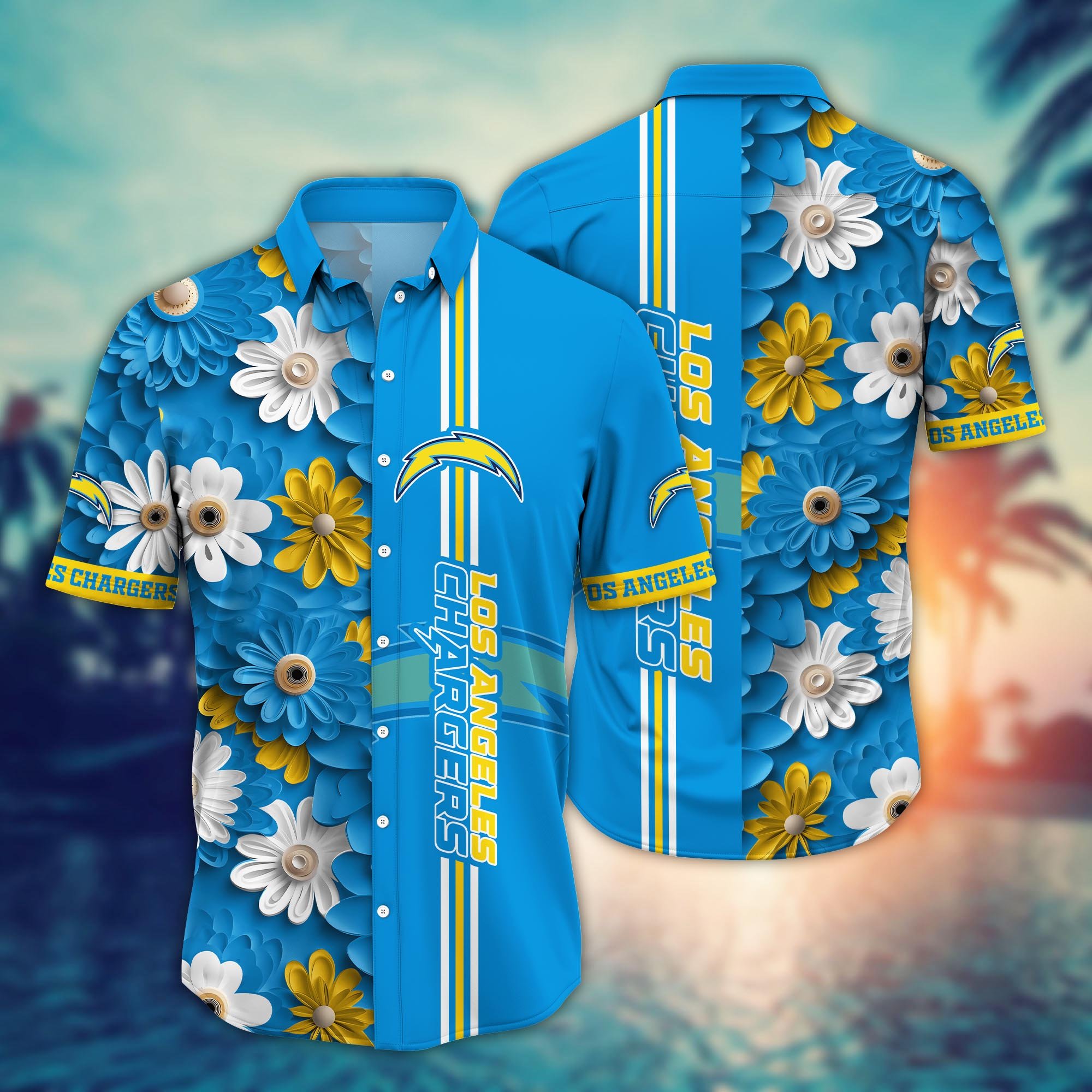 Los Angeles Chargers Flower Hawaii Shirt And Tshirt For Fans, Summer Football Shirts NA49574